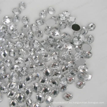 diamante acrílico ovalado de espalda plana